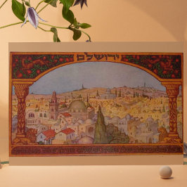 Vintage Jerusalem Kort