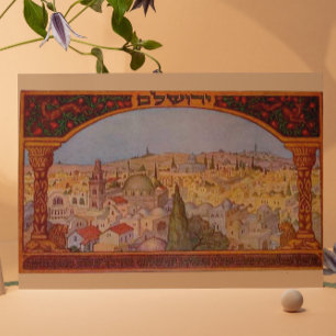 Vintage Jerusalem Kort