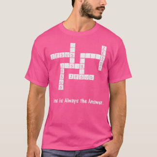 Vintage Jesus Crossword Puzzle Jesus är alltid Ans T Shirt