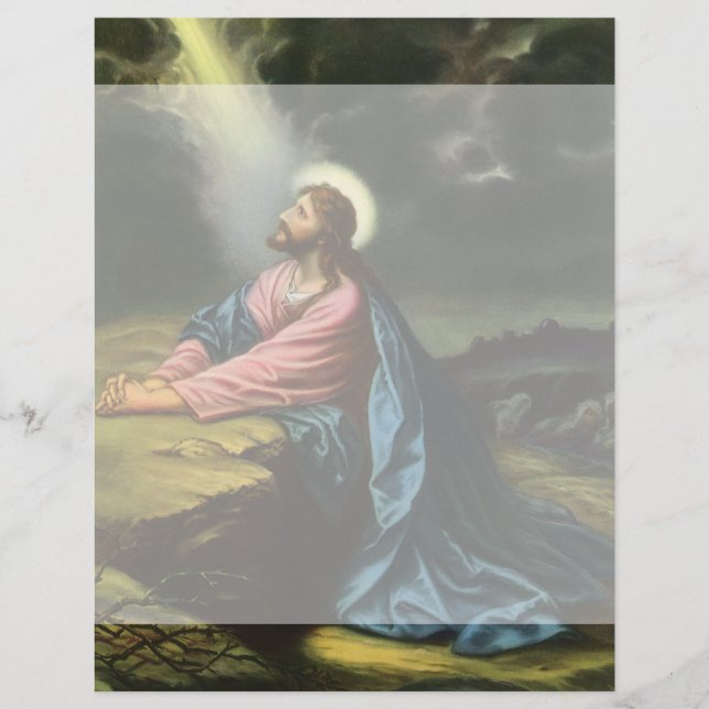 Vintage Jesus Kristus Praying, Gethsemane Garden (Framsida)