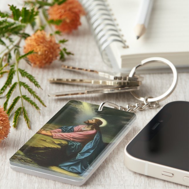 Vintage Jesus Kristus Praying, Gethsemane Garden (Högra Framsidan)