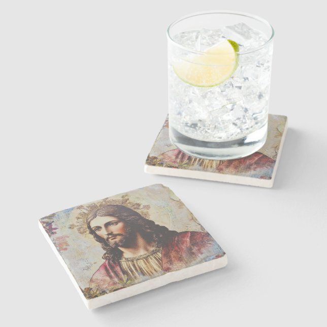 Vintage Jesus Religiösa Stenunderlägg (Sidan)