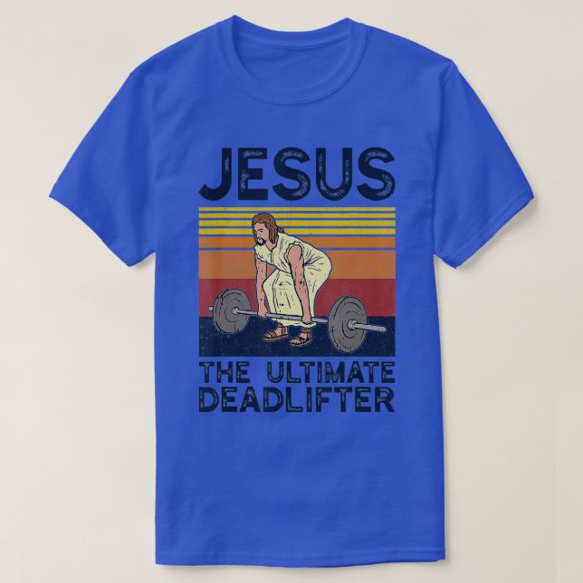 Vintage Jesus Ultimate Deadlifter Funny Christi T Shirt (Design framsida)