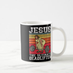 Vintage Jesus Ultimate Deadlifter Funny Gym Bo Kaffemugg