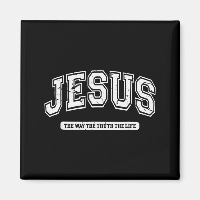 Vintage Jesus Vägen Sanningen Livet Design  Magnet (Framsidan)