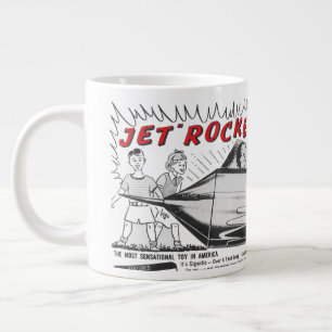 Vintage Jet Rocket Rymdskeppsannons Jumbo Mugg