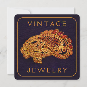 VINTAGE JEWELRY platt kort
