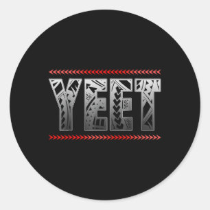 Vintage Jey Say Yeet Apparel Sarcastic Manar Wome Runt Klistermärke