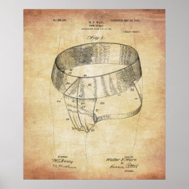 Vintage Jock Strap Illustration Poster