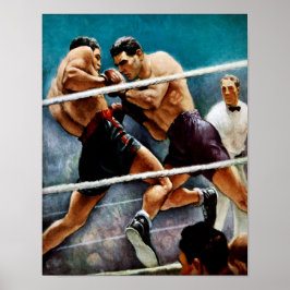 Vintage Joe Lewis vs Max Schmeling Art Poster