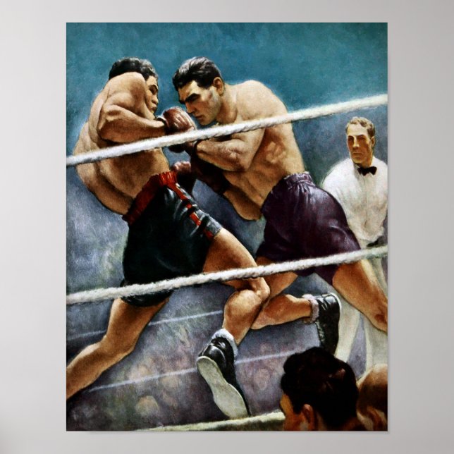 Vintage Joe Lewis vs Max Schmeling Art Poster (Framsidan)