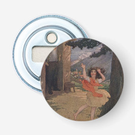 Vintage Johanna Spyri Heidi de schweiziska Alperno Flasköppnare