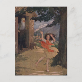 Vintage Johanna Spyri Heidi de schweiziska Alperno Vykort