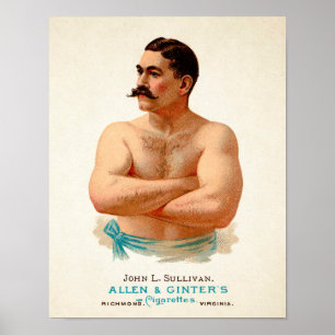 Vintage John L. Sullivan Advertisement Poster