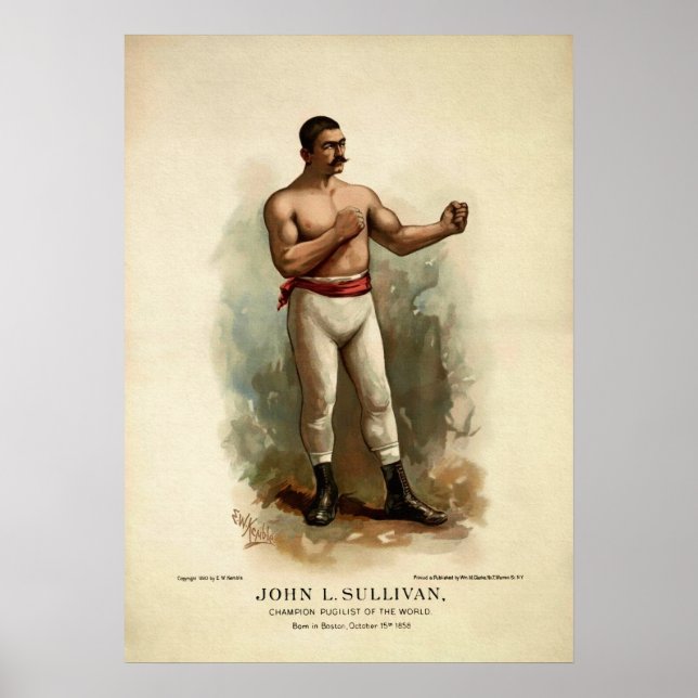 Vintage John L. Sullivan Poster (Framsidan)