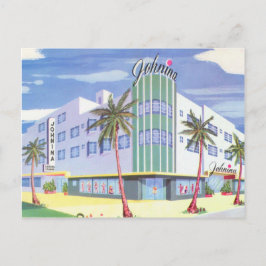 Vintage Johnina Hotel, Miami Beach, Florida Vykort