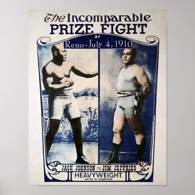 Vintage Johnson VS Jeffries-pris Poster (Framsidan)