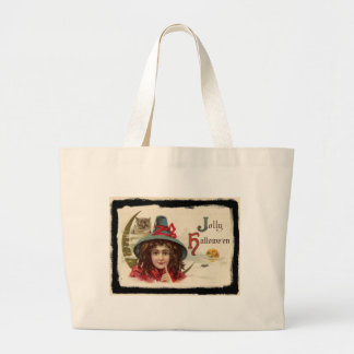 Vintage Jolly Halloween Witch Jumbo Tygkasse
