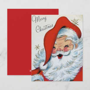Vintage Jolly Jultomten jul Julkort