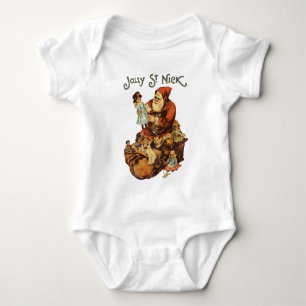 Vintage Jolly St. Nick Baby Bodykostym T Shirt