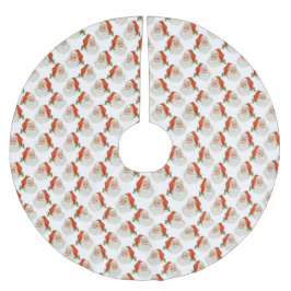 Vintage Jolly St. Nick Jultomten jul Julgransmatta Borstad Polyester