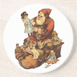Vintage Jolly St. Nick Underlägg