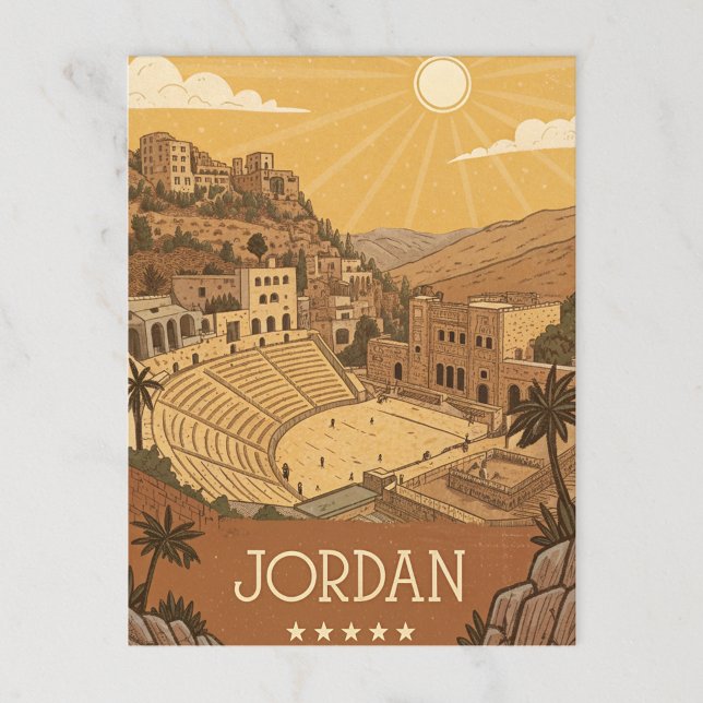 Vintage Jordan Ancient City Vykort (Skapare uppladdad)