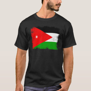 Vintage Jordan Flagga Jordanien Independence day T Shirt
