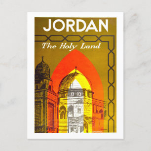 Vintage Jordan Travel Poster Vykort