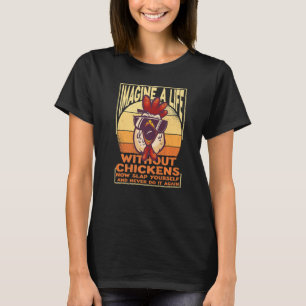 Vintage Jordbrukskläder för matbröst för kycklingk T Shirt