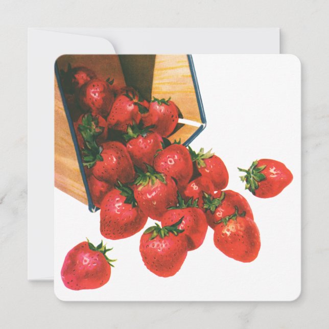 Vintage Jordgubbar i Basket, Berries av livsmedels (Framsida)