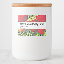 Vintage jordgubbar - personlig Sylt Mat Etiketter