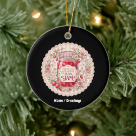 Vintage Jordgubbs Tro Floral Konstsamling Julgransprydnad Keramik