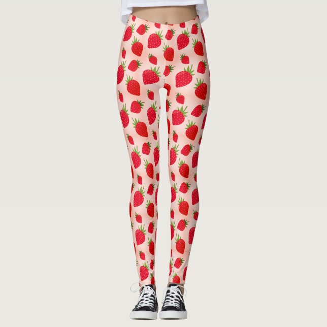 Vintage jordgubbsbär leggings (Framsida)