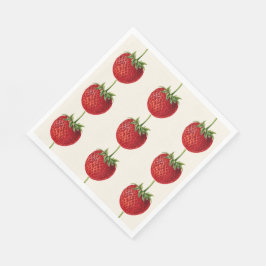 Vintage jordgubbsbär pappersservett