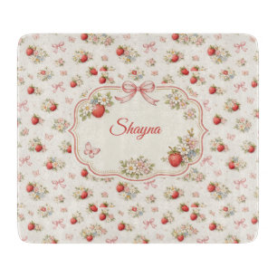Vintage Jordgubbsblomma Sömlös cottagecore