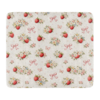 Vintage Jordgubbsblomma Sömlös cottagecore