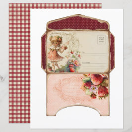 Vintage Jordgubbsgård Scrapbookpapper