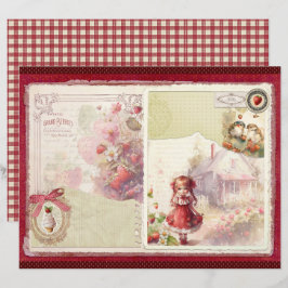 Vintage Jordgubbsgård Scrapbookpapper
