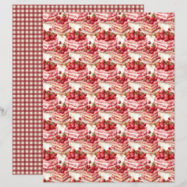 Vintage Jordgubbsgård Scrapbookpapper