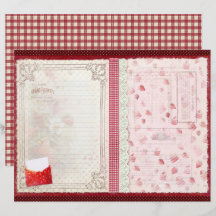 Vintage Jordgubbsgård Scrapbookpapper