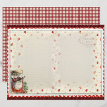 Vintage Jordgubbsgård Scrapbookpapper