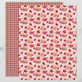 Vintage Jordgubbsgård Scrapbookpapper