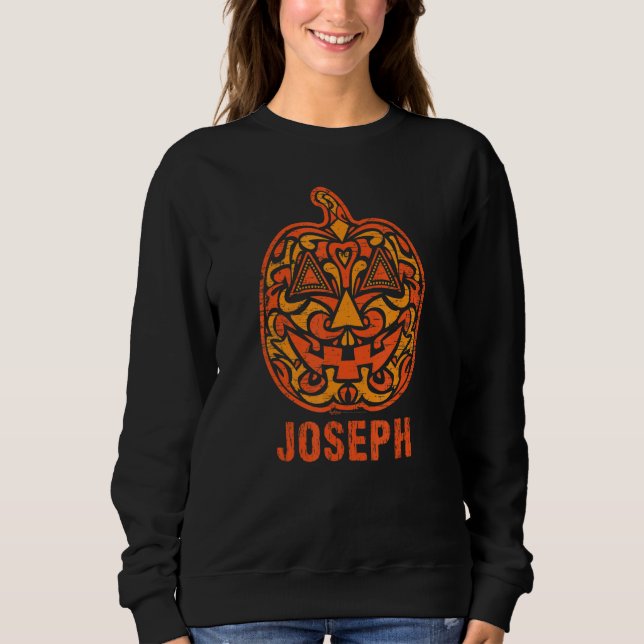 Vintage Joseph Halloween Sugar Skull Design T Shirt (Framsida)
