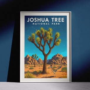 Vintage Joshua Träd nationalpark Poster