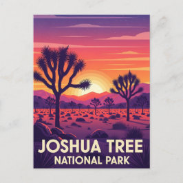 Vintage Joshua Träd nationalpark Vykort