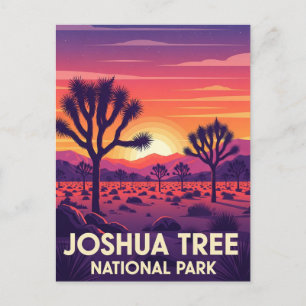 Vintage Joshua Träd nationalpark Vykort