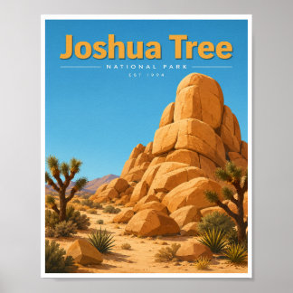Vintage Joshua Tree National Park Resa Poster