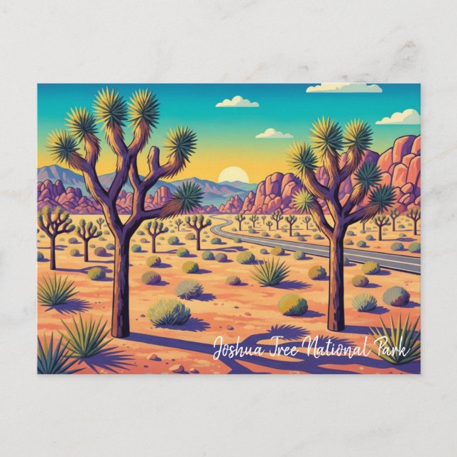 Vintage Joshua Tree Nationalpark Vykort (Framsida)