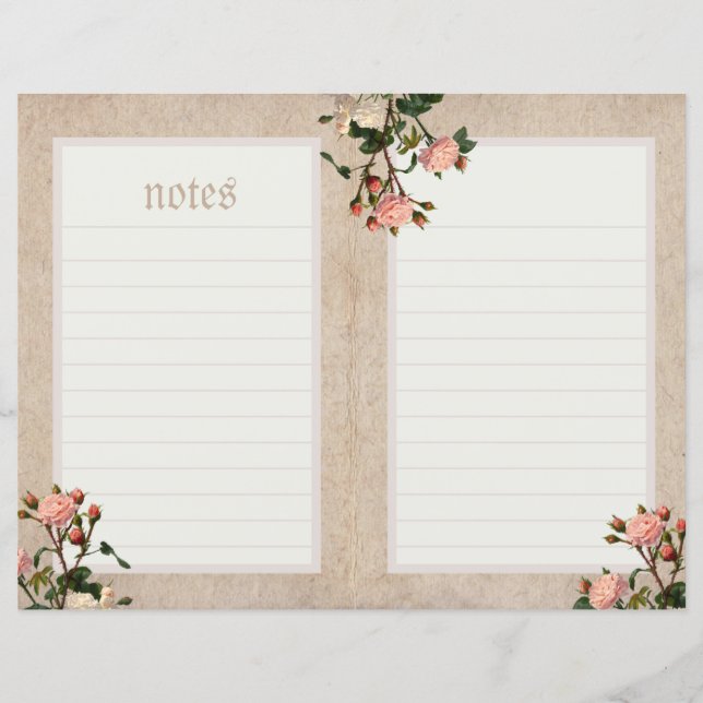 Vintage, Journal Rosa ros (Framsida)